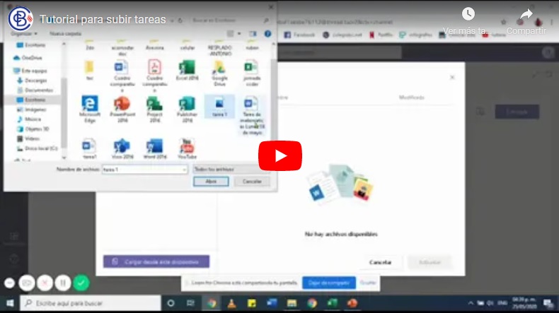 Forma de enviar tareas vía computadora