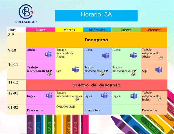 Horario 3A